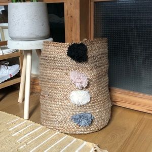 PomPom Woven Basket